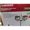 Image 2 : Husky 7000 Lumen Twin Head LED Worklight in Box