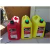 Image 2 : Qty 3 Plastic 5-Gallon Fuel Cans & Plastic Shelving