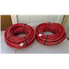 Image 1 : Qty 2 Red Hoses w/ Fitted Ends