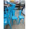 Image 1 : 11-Blue Metal Patio Bar Stools - 11 X $