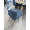 Image 1 : 6-Navy Cloth Grey Base Swivel Stools - 6 X $