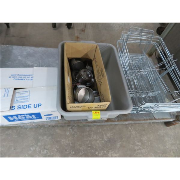 Bus Pan, Sterno, Chafing Stands