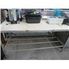 Image 1 : S/S Base 6' Cutboard Table w/Backsplash