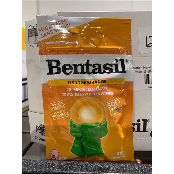 CASE LOT - Bentasil Orange Throat Lozenges 12x38g