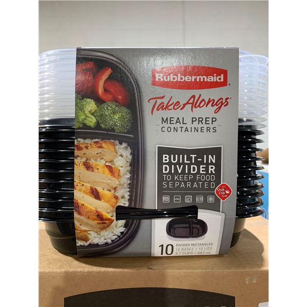 CASE LOT - Rubbermaid Meal Prep Food Storage Containers with lids 2x 10 Pack