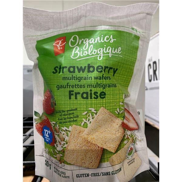 CASE LOT -PC Organics Strawberry Multi grain Wafers 6x50g
