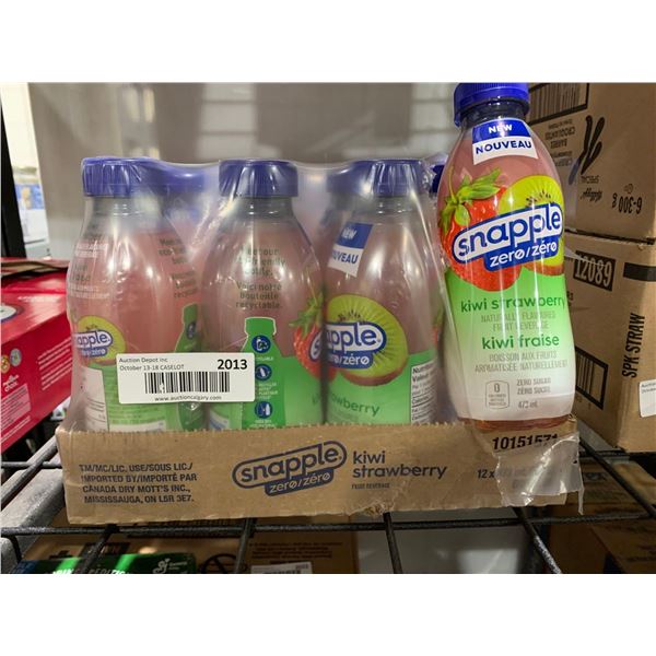 CASE LOT - Snapple Zero Strawberry / Kiwi Drink 12x473ml