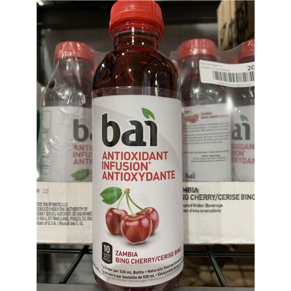 CASE LOT - Bai Bing Cherry antioxidant Flavored Water Beverage 12x530ml