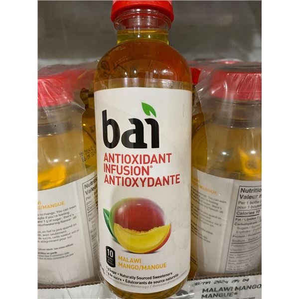 CASE LOT - Bai Malawi mango antioxidant Flavored Water Beverage 12x530ml