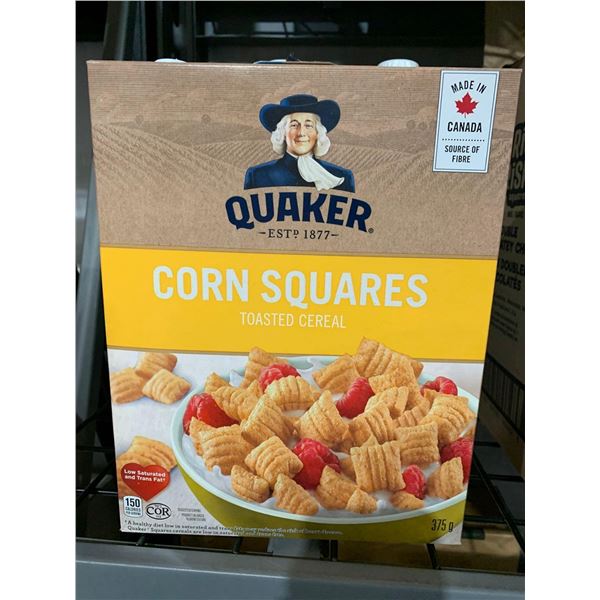 CASE LOT - Quaker Corn Squares Cereal 12x375g