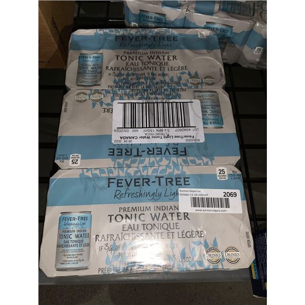 CASE LOT -Fever tree premium indian tonic water 3 x 8 x 150ml