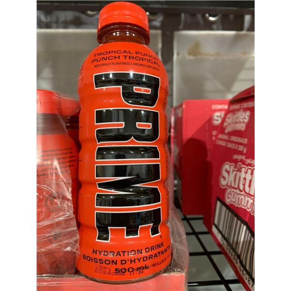 CASE LOT - PRIME tropical punch hydration drink 12x500ml
