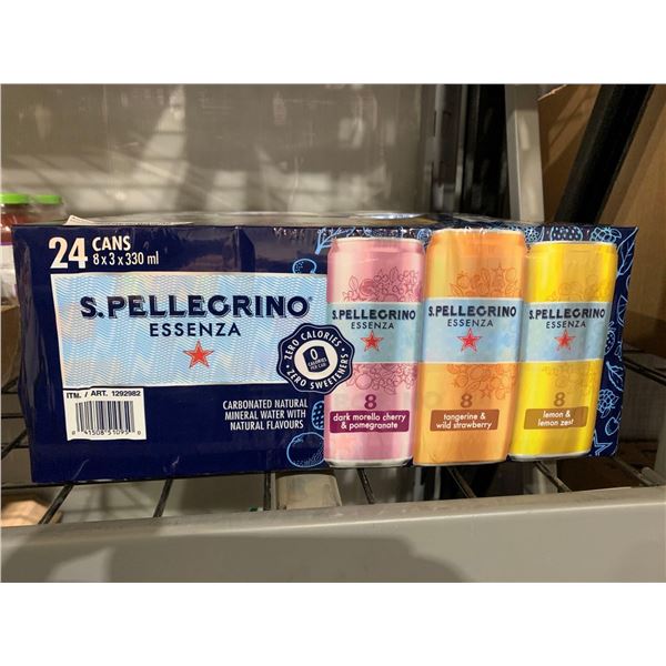 CASE LOT - San Pellegrino carbonated natural mineral water, assorted flavours 24x330ml