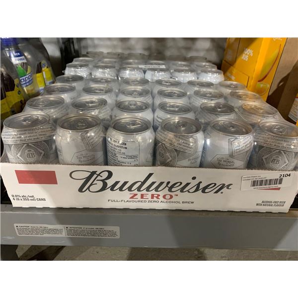 CASE LOT - Budweiser Zero Alcohol Beer 24x350ml