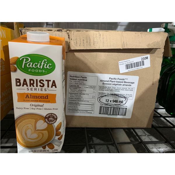 CASE LOT - Pacific foods barista series almond plant-based  beverage 12x946ml