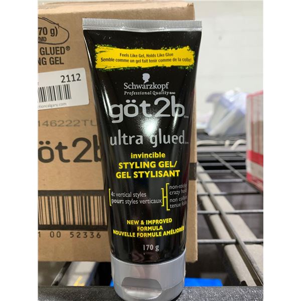 CASE LOT - got2b ultra glued styling gel 6x170g