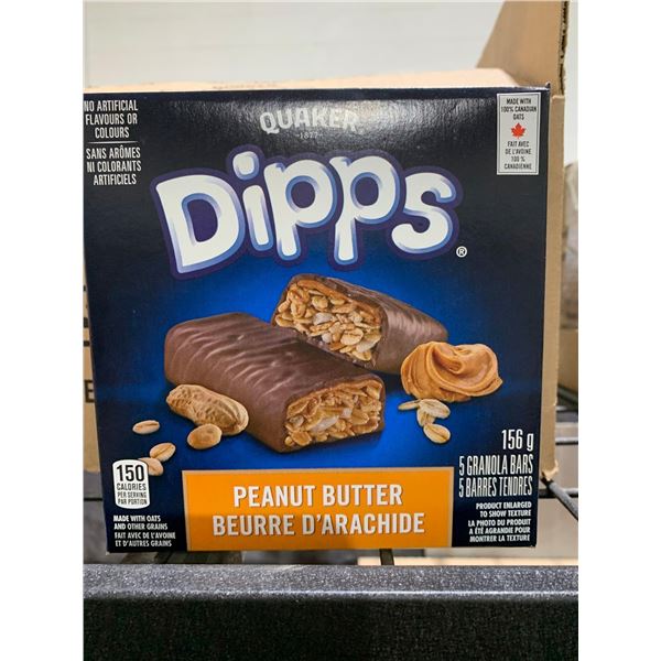 CASE LOT - Quaker Dipps Peanut Butter Snack Bars 12x156g