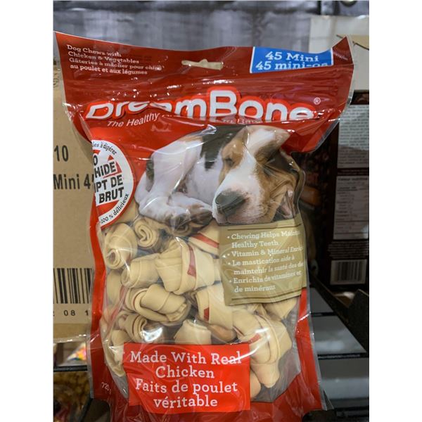 CASE LOT - Dream Bone Real Chicken Dog Treats 3x720g