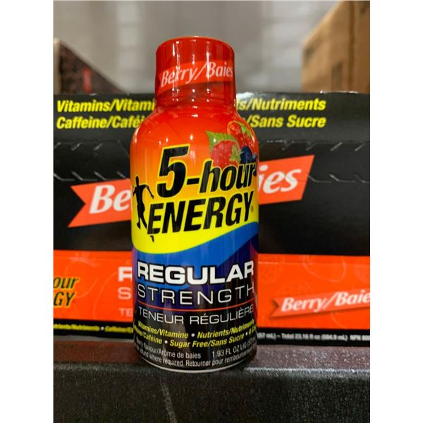 CASE LOT - 5 Hour Energy Drink Regular Strength - Berry - 12x57ml