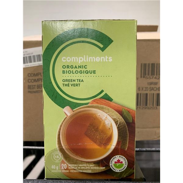 CASE LOT - Compliments organic vanilla roobios red tea 6x20 tea bags