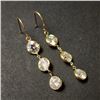 Image 3 : 14K Yellow Gold Moissanite(2.7ct) Earrings (~weight 0.94g), Appraised Retail $1870