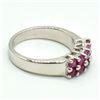 Image 2 : Silver Ruby (0.9ct) Rhodium Plated Ring  (~weight 4.4g), Suggested Retail Value $220