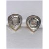 Image 1 : Natural Diamond 2.0 Carat .925 on 14K Gold Earrings Appraised $1700.00