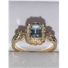 Image 1 : Natural Diamond & Topaz 14K Gold on .925 Silver 1.25 Carat Appraised $1100.00