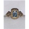 Image 2 : Natural Diamond & Topaz 14K Gold on .925 Silver 1.25 Carat Appraised $1100.00