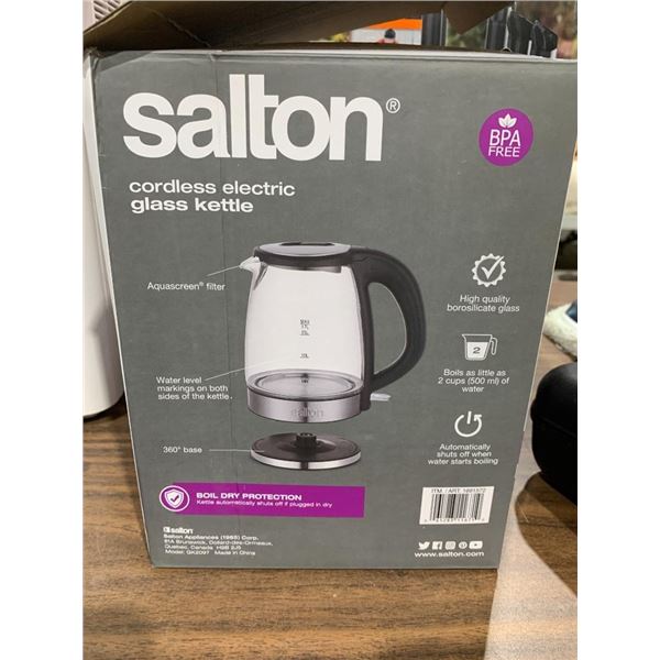 Salton Cordless Electric Glass Kettle