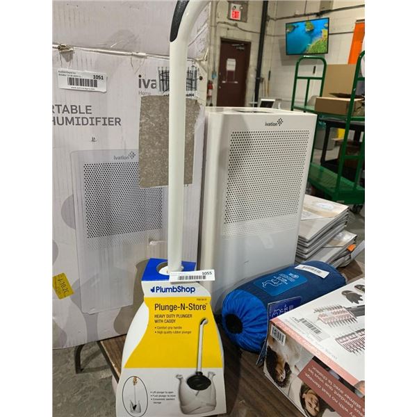 PlumbShop Plunge-N-Store Heavy Duty Plunger w/ Caddy