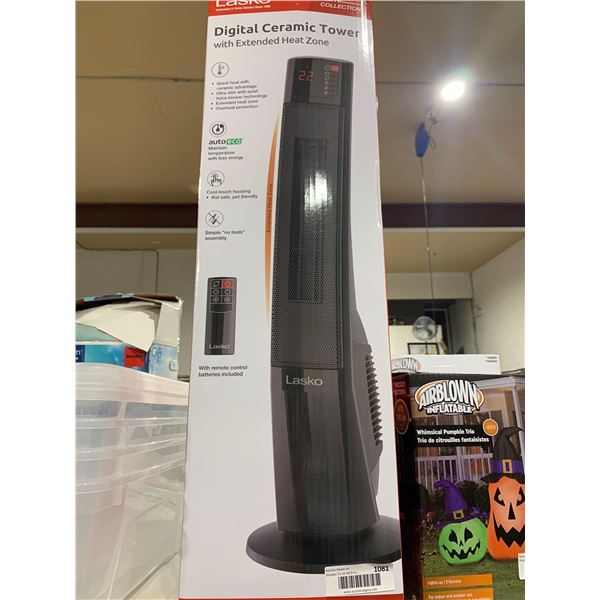 Lasko Digital Ceramic Tower with Extended Heat Zone