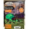 Image 1 : Airblown Inflatable Black and Green Spider with lights - 8 Feet wide