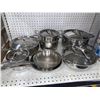 Image 2 : 13 Pc Kirkland Signature Stainless Steel Cookware Set