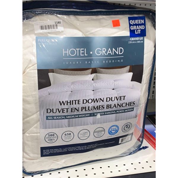 Hotel Grande Queen Size White Down Duvet