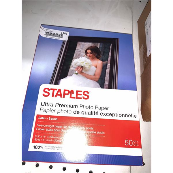 Staples Ultra Premium Photo Paper 8.5"x11" -  2x50 Count