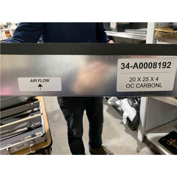 Hood Filter 20" x 25" x 4" Odor Control Filter for Pollution Control Unit - 100% Carbon - 34-A000819