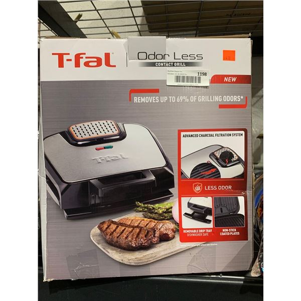 T-Fal Odorless Indoor Non Stick Contact Grill with drip tray