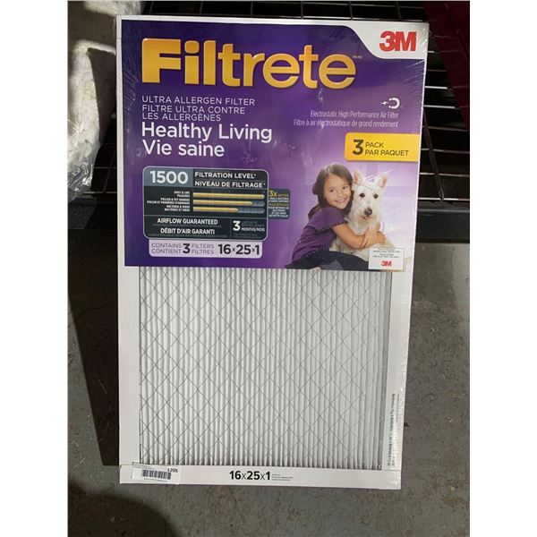 Filtrete Healthy Living Ultra Allergen Filter 16x25x1 - 3 pack
