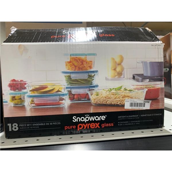 Snapware Pure Pyrex Glass 18pc Set