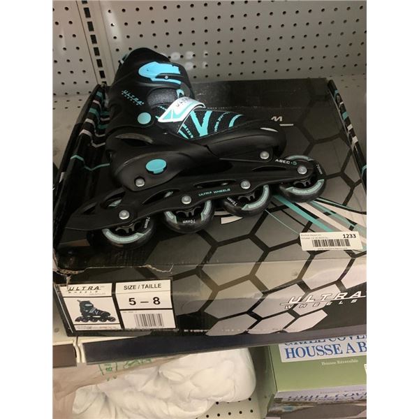 Ultra Wheels Adjustable Inline Skates, Teal, Size 5-8