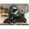 Image 3 : Ultra Wheels Adjustable Inline Skates, Teal, Size 5-8