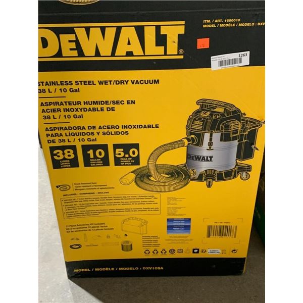 DeWalt SS Wet / Dry Vacuum 38L