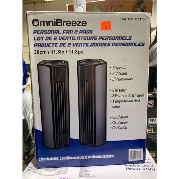 OmniBreeze Personal Fan 2 Pack