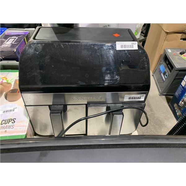 Gourmia 10-Quart/9.4 Liter Capacity Dual Basket Digital Air Fryer,