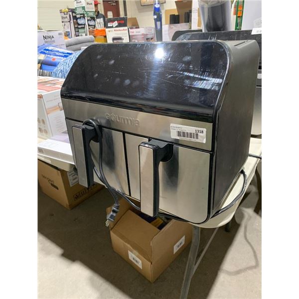Gourmia 10-Quart/9.4 Liter Capacity Dual Basket Digital Air Fryer,