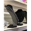 Image 2 : Lot of 3 Black Velvet 3D Necklace Stands