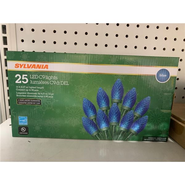 Sylvania 25 LED C9 Lights 14 Feet Blue