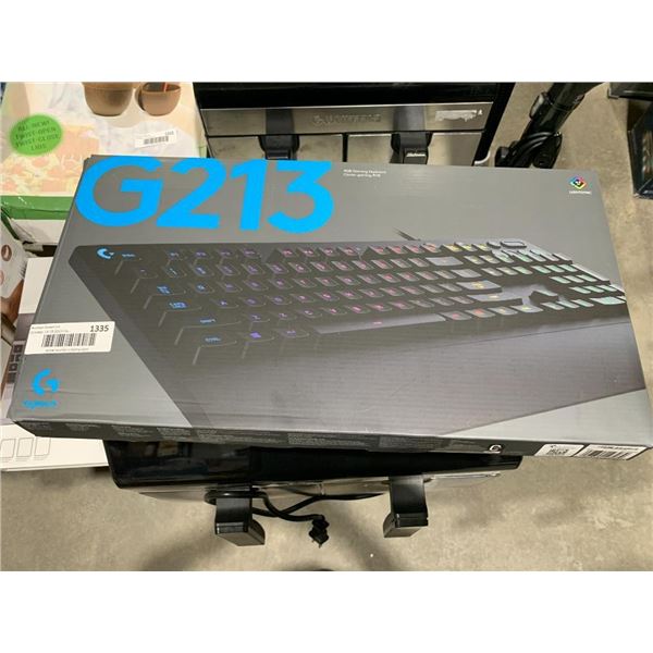 Logitech G213 Prodigy Gaming Keyboard, LIGHTSYNC RGB Backlit Keys, Spill-Resistant, Customizable Key