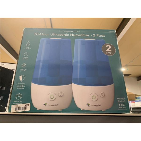 PureGuardian 70-Hour Ultrasonic Humidifier 2 pack